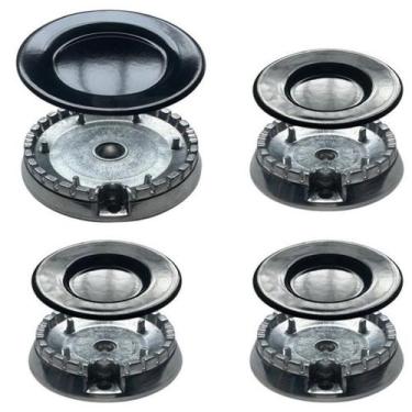 Imagem de Queimadores + Espalhadores P/ Cooktop Itatiaia Essencial 4 bocas