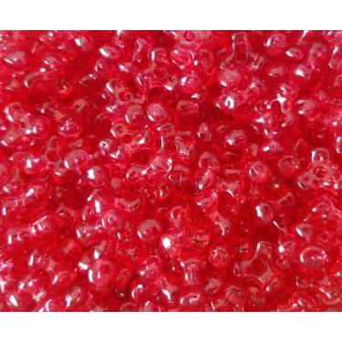 Imagem de Miçangas Triângulo de Plástico 10 mm Vermelho Transparente 1000 un. - 