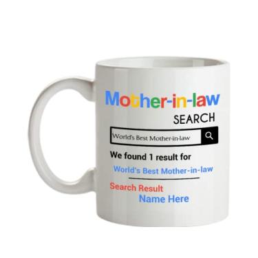 Imagem de Caneca de sogra personalizada - Presentes personalizados para sogra - Caneca de café de 445 ml - Personalizada com seu nome da sogra