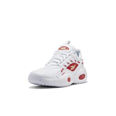 Imagem de Reebok Tênis de basquete unissex para adultos, Branco/Vetor Azul/Ouro Fosco, 6 Women/4.5 Men