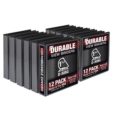 Imagem de Samsill Anel D durável de 3,8 cm/fichário preto/fichário a granel, pacote com 12/fichário personalizável com visualização clara/fichário preto com 3 anos/fichário de 3,8 cm