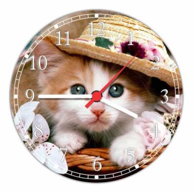 Imagem de Relógio De Parede Animais Gato Felino Pet Shop Quartz - Vital Quadros