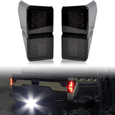 Imagem de SAUTVS Ranger XP 1000 Luzes traseiras 18-25, luzes traseiras de LED pretas fumadas, luzes traseiras de freio para Polaris Ranger XP 1000/Crew XP 1000/Ranger 1000/Ranger 1000/Ranger 1000 XP 2018-2025