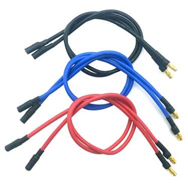 Imagem de 6 peças 3,5 mm cabo de extensão conector bala de ouro banana para motor sem escova RC cabo de extensão ESC fio RC carro peças de barco (16AWG 30 cm)