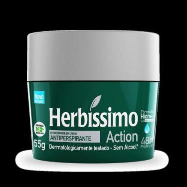 Imagem de Desodorante Creme Antitranspirante Action Herbissimo 55G - Herbíssimo