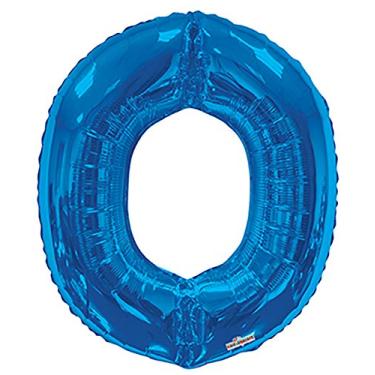 Imagem de Balão Metalizado Supershape Letra O Azul Pack Regina Azul