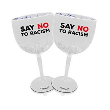 Imagem de 2 Taças Gin Brancas Personalizadas No Racism