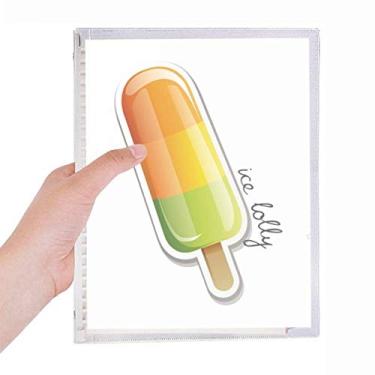 Imagem de Caderno de sorvete doce laranja amarelo verde picolé doce folha solta diário recarregável artigos de papelaria