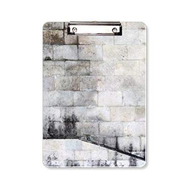 Imagem de Bloco de anotações com padrão de literatura moderno de tijolo preto branco A4