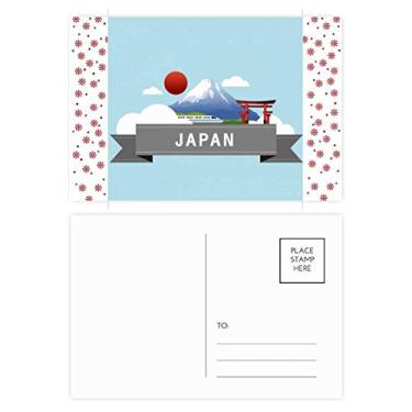 Imagem de Japan Mount Red Sun Rail Train Temple Christmas Christmas Flower Celebration Cartão postal Blessing Mailing Card