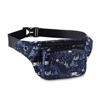 Imagem de KAMO Pacote de fanny, mochila de cintura resistente à água poliéster durável pequena ao ar livre leve mochila transversal para mulheres homens senhoras meninas adolescentes