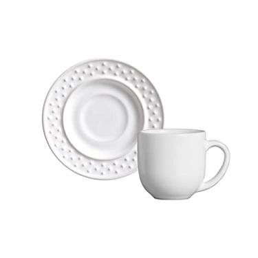 Imagem de CONJUNTO C/ 6 XÍCARAS DE CAFÉ C/ 6 PIRES MEZCLA BRANCO 72 ml