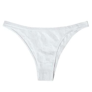 Imagem de Calcinha Tanga Microfibra Sem Costura, She, Feminino, Branco, M