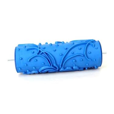 Imagem de Amosfun pontas de bico para pistola de cola rolo de látex padrão azulado rolos de pintura rolo de pintura de grão de madeira decoração de parede de rolo de pintura sem alça escova de rolo