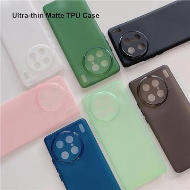 Imagem de HANPINYOU Ultra-Thin Matte Skin Anti-Fingerprint TPU Protection Case for vivo X90 Pro Plus Back Camera Cover Bumper Shell (X90 Pro Plus,Light Green)