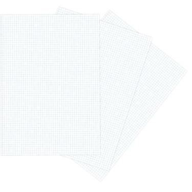 Imagem de Papel Almaço Branco Quadriculado 5x5 Univ Pacote com 200 Folhas Basic Art - Jandaia