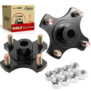 Imagem de Roykaw Placa de flange do cubo da roda traseira do carrinho de golfe para modelos elétricos e a gás EZGO RXV 2008-Up, substitui OEM # 604112, 615604, 70968-G03, Aftermarket # 8087, 18-052