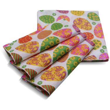 Imagem de Guardanapo Papel Decorado Páscoa Vizapi Easter Eggs 33X33Cm C/ 20 Folha Dupla Multicolorido