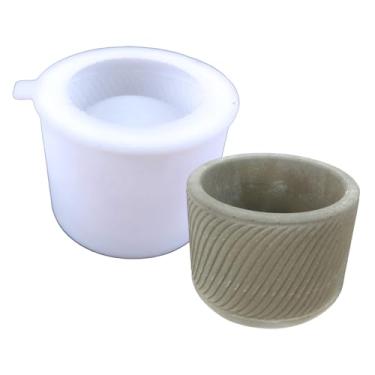 Imagem de Anktily - Vaso de Flores de Concreto - Molde de Silicone Redondo - Moldagem - Material: Silicone
