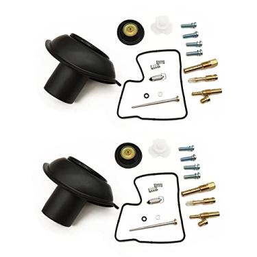 Imagem de 2 conjuntos de kit de reparo de carburador de carburador válvula de corte de ar de pistão a vácuo de diafragma para Shadow VLX600 VT600C VT600CD XL 600 C CD (Cor: 2 conjuntos)