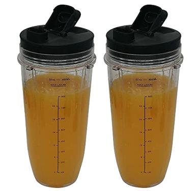 Imagem de WUYAN: 2 Copos de 946 ml com Tampa de Bico, Compatível com Nutri Ninja Pro, Auto-IQ e Ninja Chef de Alta Velocidade