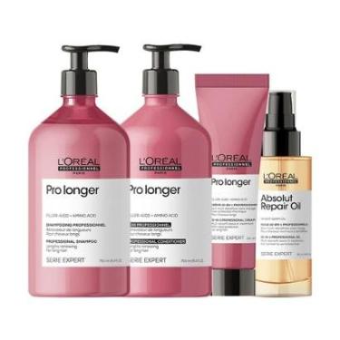Imagem de Kit L'Oréal Professionnel Serie Expert Pro Longer - Shampoo e Condicionador e Leave-in e Óleo-Unissex