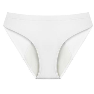 Imagem de AIRCUTE Roupa íntima lavável super absorvente para incontinência urinária para mulheres e meninas para vazamentos na bexiga 90 ml (branca, pequena)