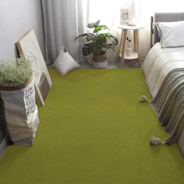 Imagem de Tamanho grande tapete da sala de estar macio amigável quarto tapete cinza cabeceira tapete branco decoração casa, grama verde, 180x200cm 70x78in