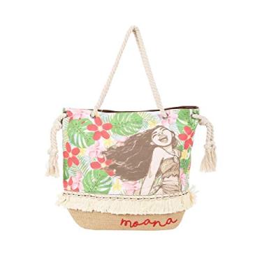 Imagem de Loungefly x Bolsa de sacola floral e estourada da Disney Moana Sketch, Multi-colored, Standard