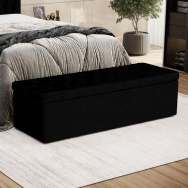 Imagem de Calçadeira Sagitarius Estofada 140 para Cama Box de Casal N-024 Veludo