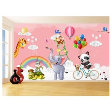 Imagem de Papel De Parede Infantil Zoo Safari Leão Baby 3,5M s354 - Você Decora