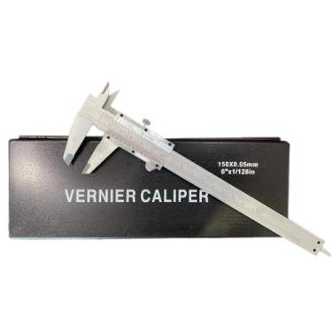 Imagem de Paquimetro Analógico Profissional Relogio 150Mm Metal Inox - Vernier C