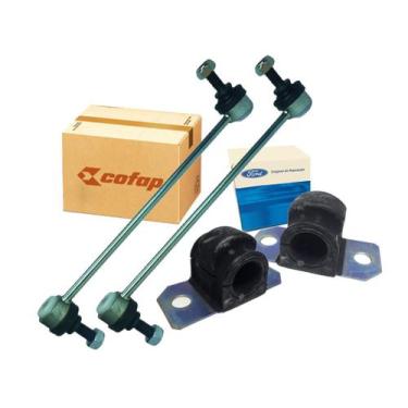 Imagem de Kit Par Bieletas + Par Bucha Barra Estabilizadora New Fiesta Novo Ka 2