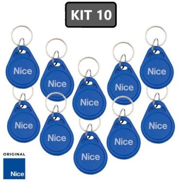Imagem de Kit C/10 Chaveiro Aproximação Tag Rfid 125khz Linear Nice 
