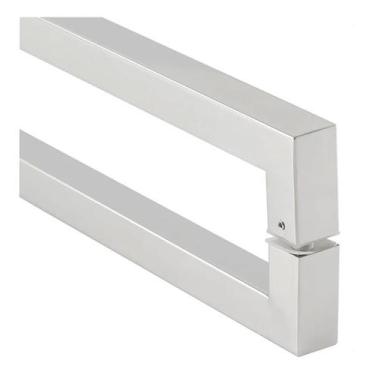 Imagem de Puxador Porta Pivotante Duplo Quadrado 60cm Inox - DECORPLACE