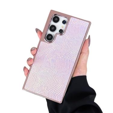 Imagem de Capa de telefone de couro com glitter de luxo para Samsung S24 Plus S22 S23 Ultra à prova de choque, A11, para Galaxy S22Ultra