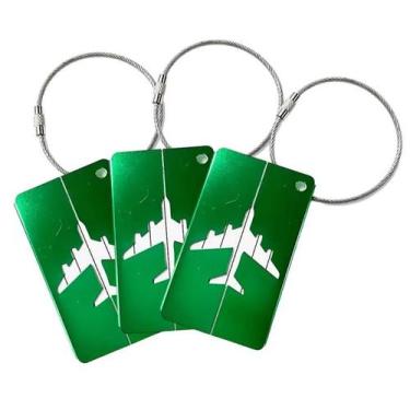 Imagem de Kit 3 Tags de mala em alumínio - Identificador de bagagem - leatanaka,