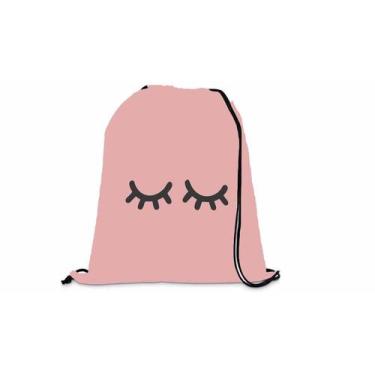 Imagem de Mochila Saco Personalizada Infantil Escolar Cílios - Deluzz