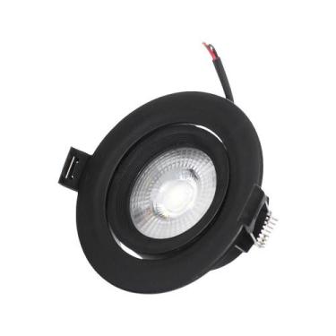 Imagem de Luminária Spot Redondo Preto 5W 6500K Western