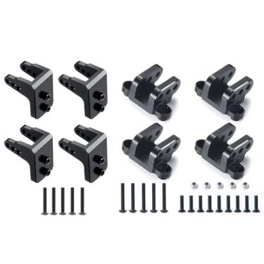 Imagem de JGGZONE Kit de suporte de suspensão superior inferior de alumínio atualizado para carro RC para 1/8 LMT 4S King Sling 4WD Digger Monster Buggy Truck Peças sobressalentes