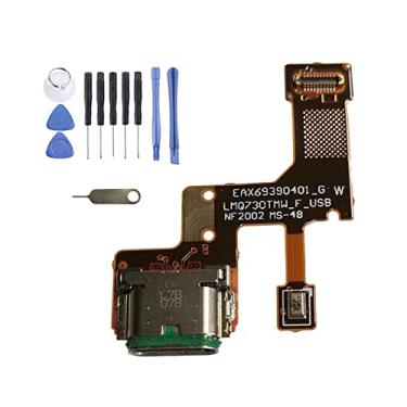 Imagem de Conector de porta de carregamento Stylo 6 de substituição tipo c peças de placa de carregamento para LG Stylo 6 Q730 Q730AMQ 6,8 polegadas