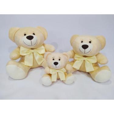 Imagem de Trio De Ursinhos Ted Com Laço Para Nichos 14cm 20cm 25cm - XÚ BABY CON