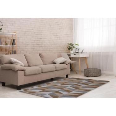 Imagem de Tapete Para Sala ou Quarto 2,50M x 1,32M Antiderrapante Miami Ladrilho