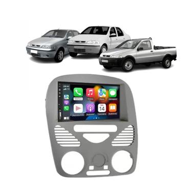 Imagem de Kit Multimídia Palio Strada Siena S/ Ar 2002 / 2014 7 Pol CarPlay AndroidAuto - 708BR Roadstar