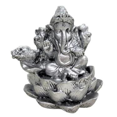 Imagem de Incensário Efeito Cascata Flor de Lótus Ganesha Cone Backflow Decorati