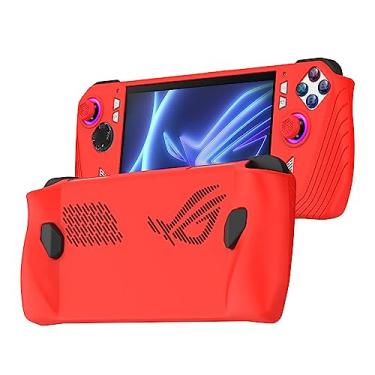 Imagem de BoxWave Capa compatível com ASUS ROG Ally Z1 - FlexiSkin, capa de silicone macia de baixo perfil 360 proteção para ASUS ROG Ally Z1, ASUS ROG Ally Z1, Ally Z1 Extreme - Vermelho escarlate