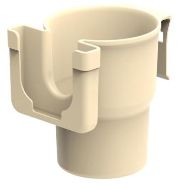 Imagem de LAMIVEENLA Suporte de copo de carrinho de compras com suporte de telefone – Suporte portátil de bebidas para carrinho de compras acessório para garrafa de água para carrinho de compras para pendurar