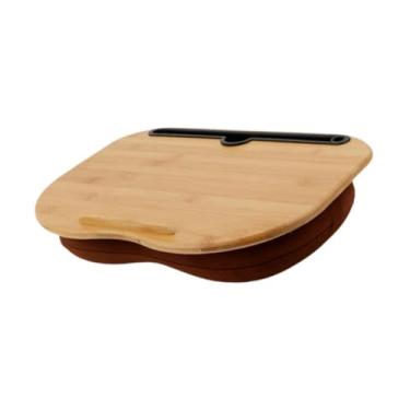 Imagem de DimyFew Mesa de colo com almofada e bandeja ergonômica para laptops domésticos, escritório de trabalho e escrita, com Ranhura, 38cmx28cm