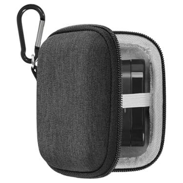 Imagem de Geekria Capa protetora para fones de ouvido compatível com Bowers & Wilkins Pi8, PI7, PI5, bolsa rígida de substituição para transporte de viagem com clipe mosquetão (cinza escuro)