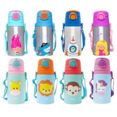 Imagem de Garrafa Termica Infantil Garrafinha Com Canudo De Silicone - Buba, Mac